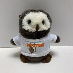 Hooters Plush Owl with White Shirt Brand New in bag